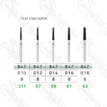 فرز الماسی توربین تراش FLAT END TAPER 847 تیزکاوان TEES KAVAN