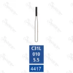 فرزهای کارباید فیشور توربینSTRAIGHT FISSURE LONG CROSS CUT C31LتیزکاوانTEESKAVAN - Image 2