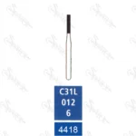 فرزهای کارباید فیشور توربینSTRAIGHT FISSURE LONG CROSS CUT C31LتیزکاوانTEESKAVAN - Image 3
