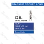 فرزهای کارباید فیشور توربینSTRIGHT FISSURE LONG C21L تیزکاوانTEESKAVAN