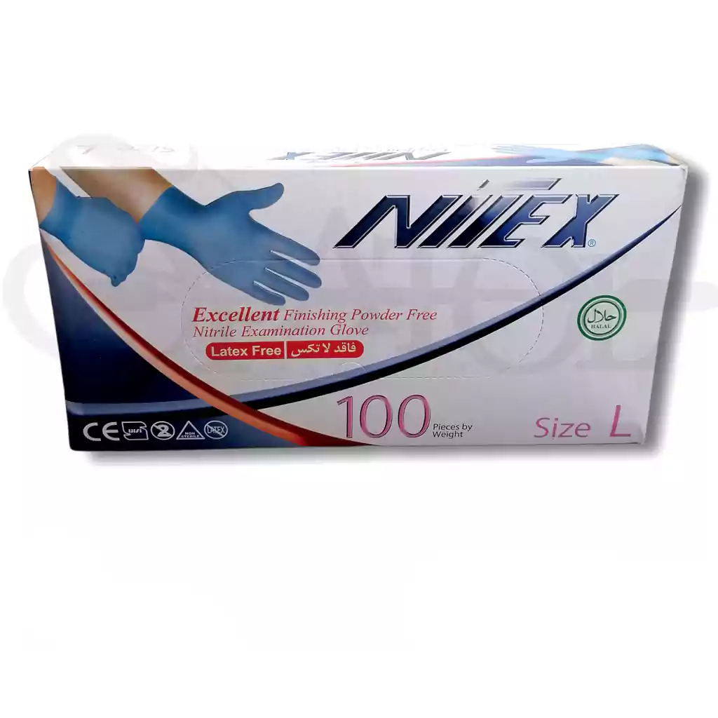 دستکش نیتریل نیتکس Nitex دستکش نیتریل نیتکس ۱۰۰ عددی Nitex