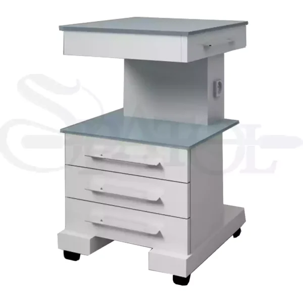 ترولی کلاسیک 3 کشو با شیشه رنگی مدل TR 418