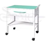 ترولی بیمارستانی کشودار با رویه شیشه ای و چرخ قفل دار TR 409