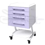روتور 4 کشو تمام MDF با درب هایگلاس با پایه ی سینی دار مدل RO 212