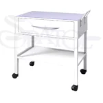 ترولی بیمارستانی کشودار با رویه شیشه ای و چرخ قفل دار TR 409